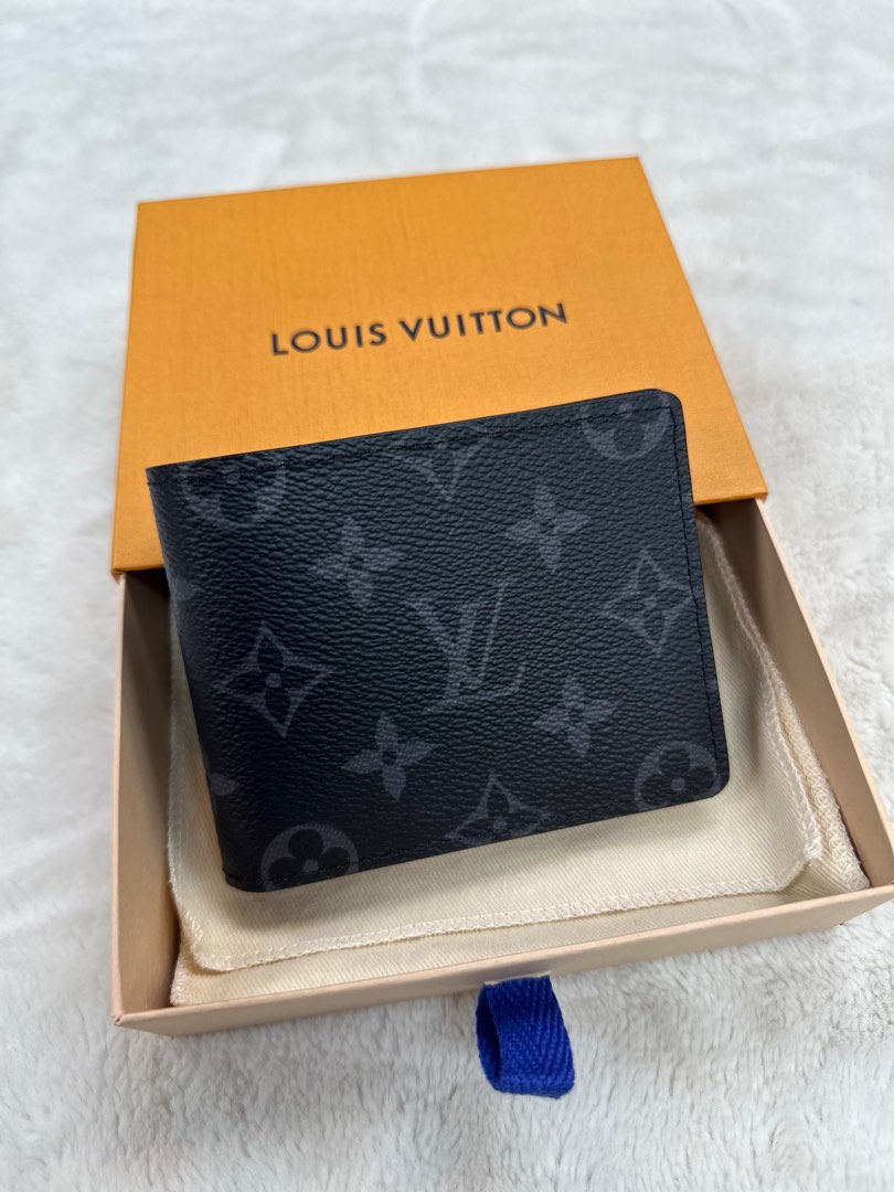 Louis Vuitton Portefeuille Slender Light Blue Monogram Bifold Wallet M80464
