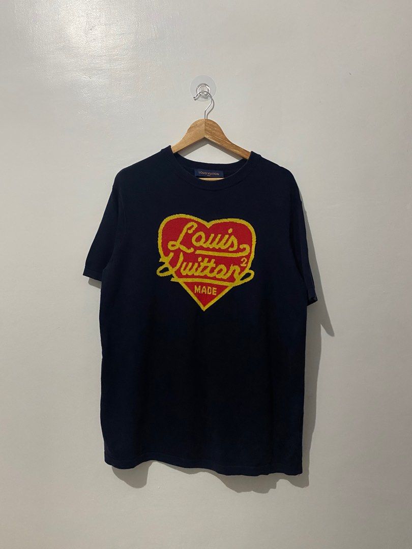 Louis Vuitton, Shirts, Knitted Louis Vuitton X Nigo Intarsia Jacquard Shirt  Heart Crewneck