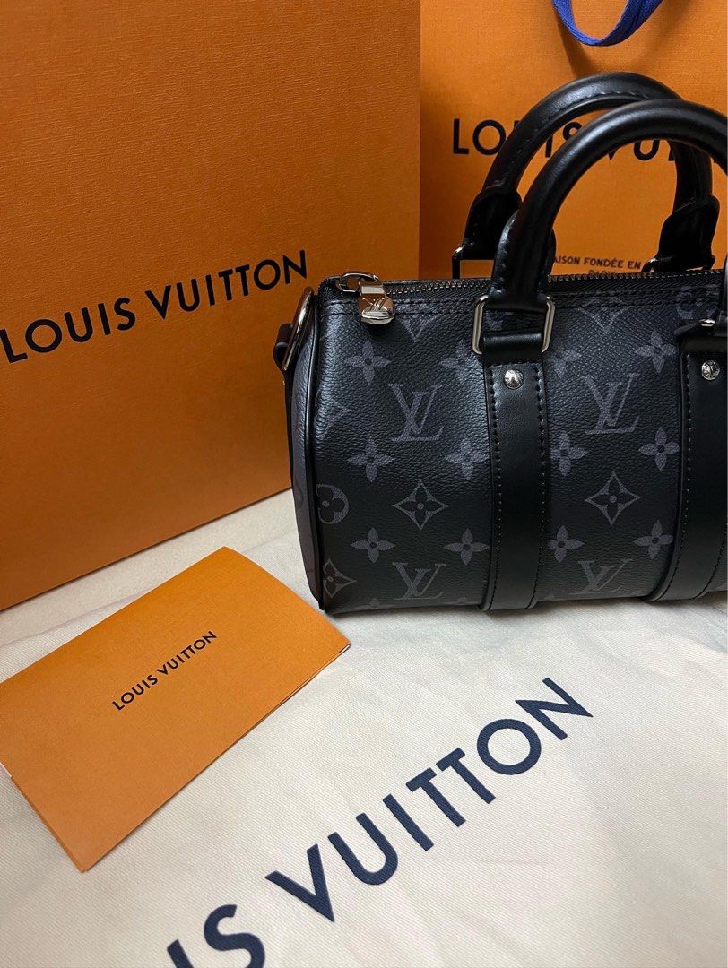 Louis Vuitton Keepall Bandouliere 25 Monogram Embossed Orange in