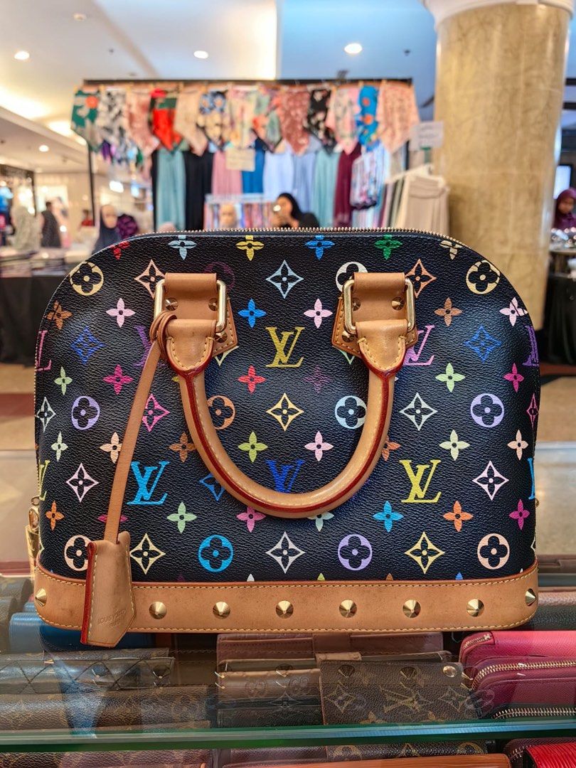 Louis Vuitton Black Multicolor Alma PM Handbag, Luxury, Bags & Wallets on  Carousell