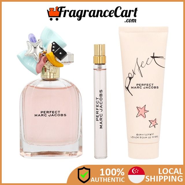 Marc Jacobs Perfect 3 Pcs Gift Set for Women (100ml EDP + 75ml