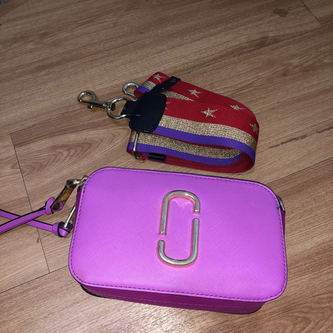 Marc Jacobs Snapshot purple pink, Fesyen Wanita, Tas & Dompet di