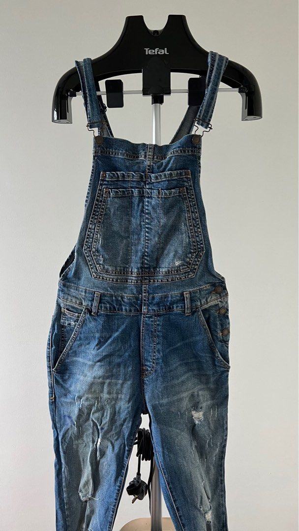 Men Jean Jumpsuit By Zara Men Luxury Apparel on Carousell