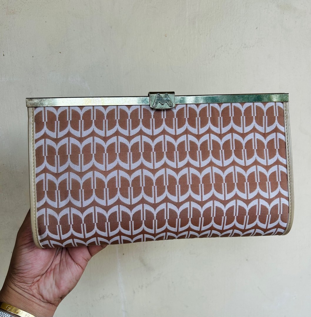 MENARD Canvas and leather clutch, Luxury, Bags & Wallets on Carousell