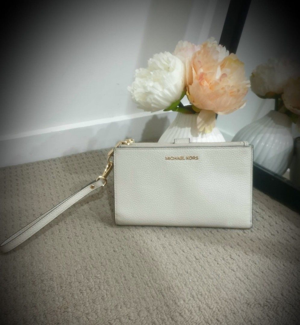 White and gold michael kors sale wallet