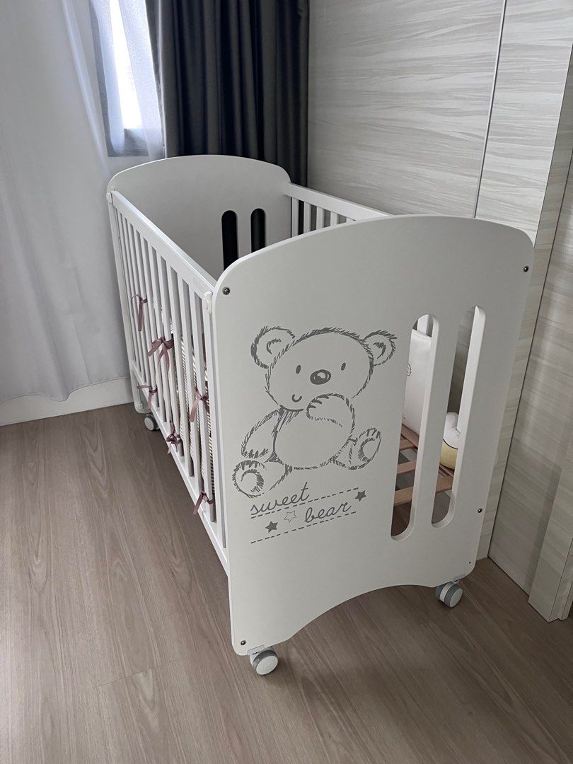 Micuna Baby Cot + Mattress , Babies & Kids, Baby Nursery & Kids