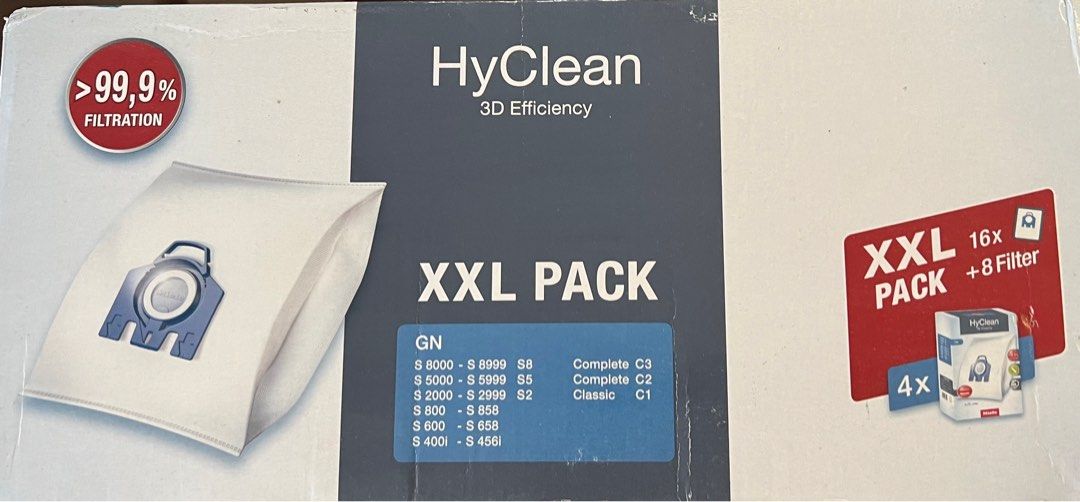 Genuine Miele GN HyClean 3D Efficiency 1Box Vacuum Bags