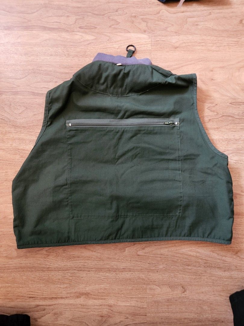 Military Green Reversible Vest (Category: Coats, Jackets and Outerwear) located in Quezon City. Submitted by themoreofless (Listing ID 1252701743, Image 3). Description: pit to pit 25 length 20 issue: button 1400php mb.