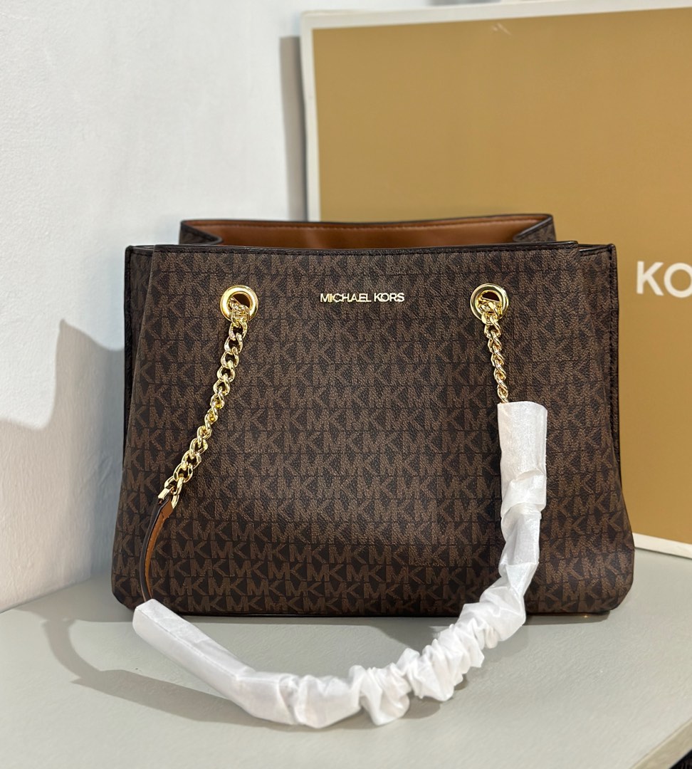 MK Teagen Large Long Drop Satchel Bag Luxury Bags Wallets on