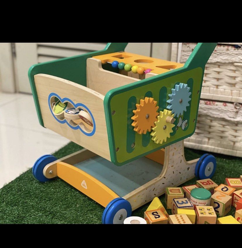 Elc wooden shopping trolley cheap