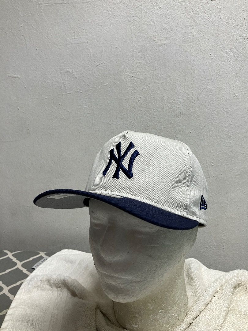 New Era Old Golfer NY Yankees 2 Tone Cap White Blue Flap