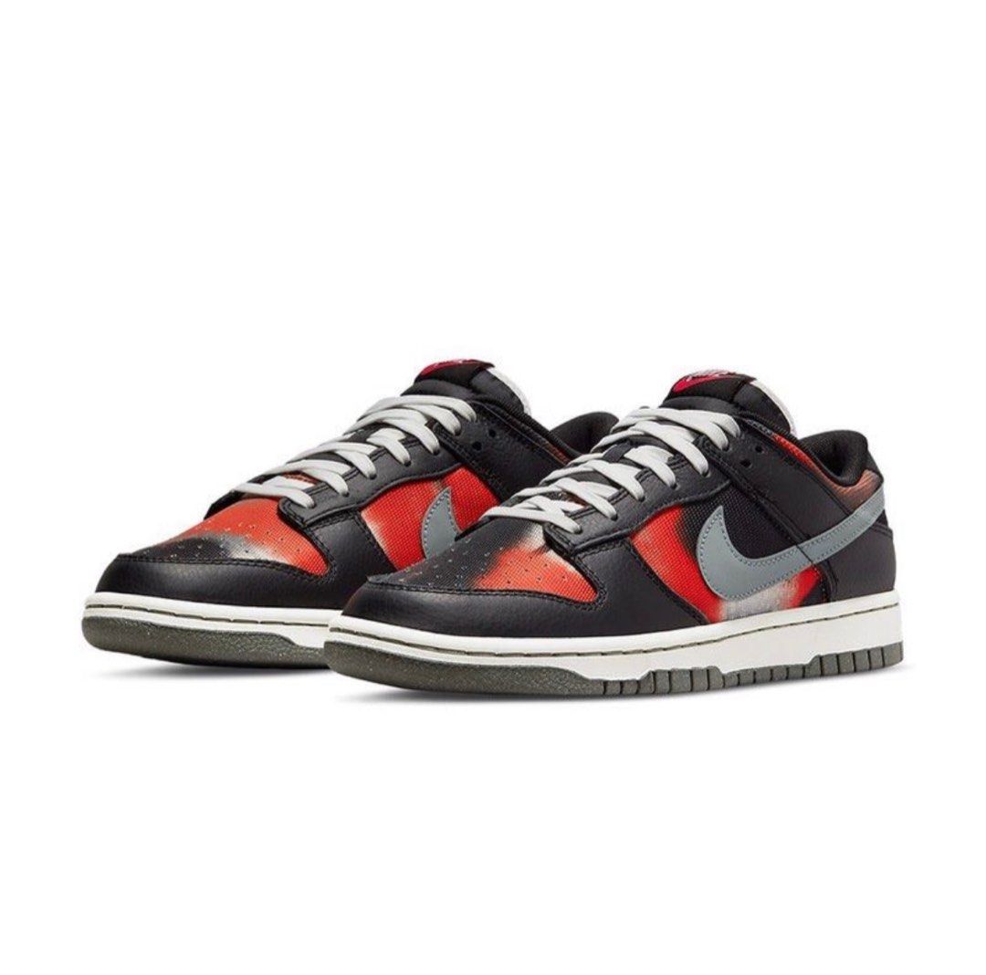 Nike Dunk Low PRM Black red graffiti Men s Fashion Footwear