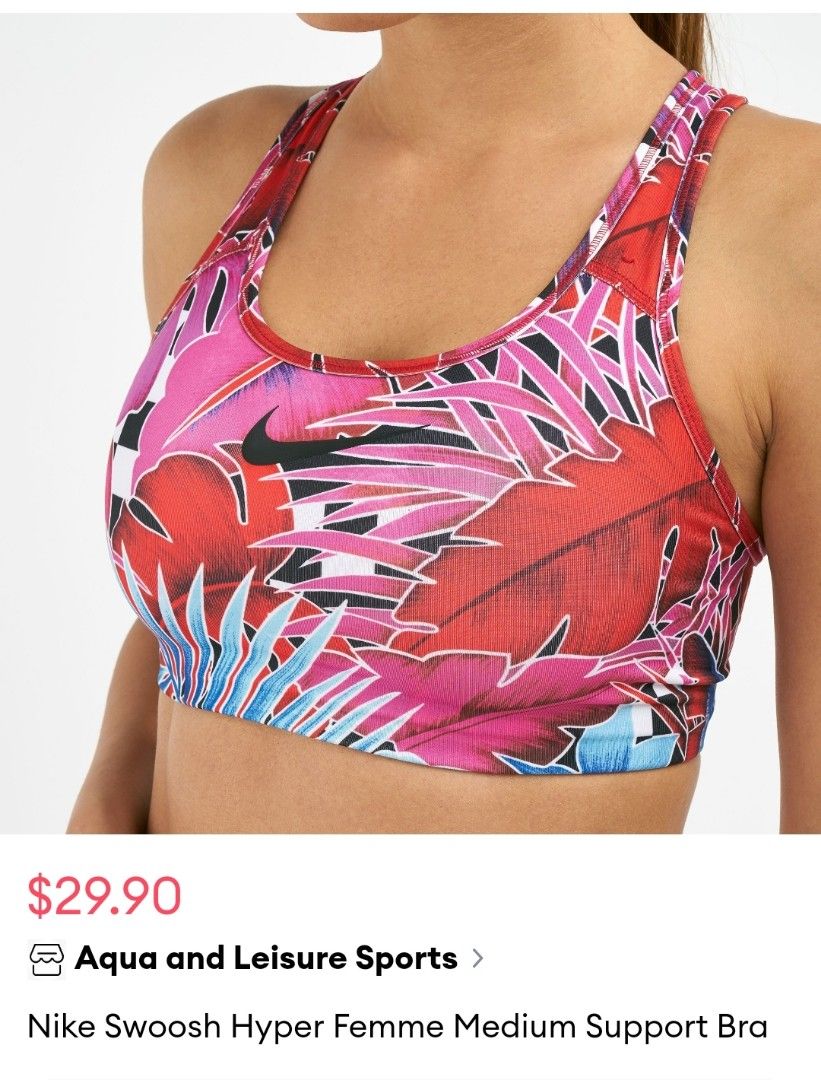 Nike hyper femme sports hot sale bra