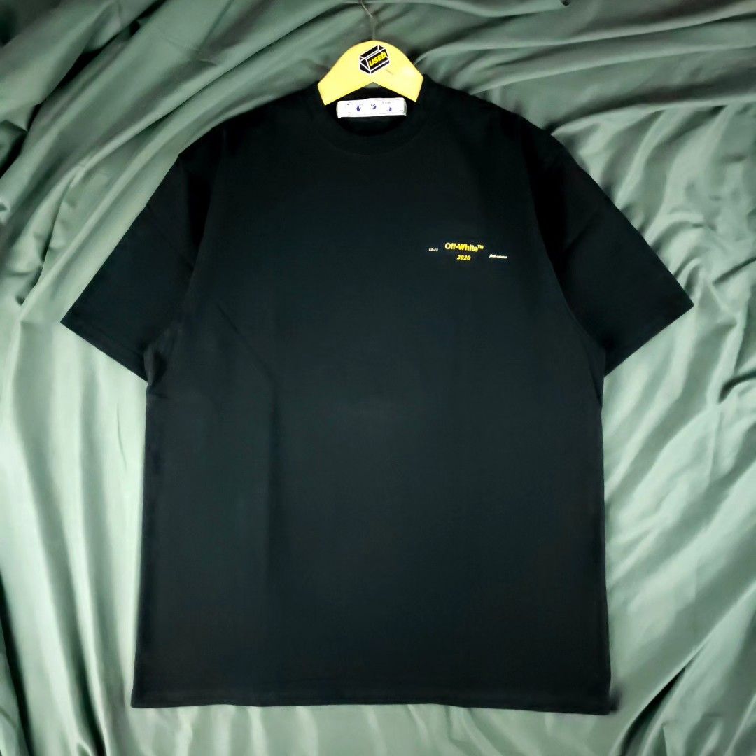 OFF WHITE ACRYLIC ARROWS TEE, Fesyen Pria, Pakaian Atasan di