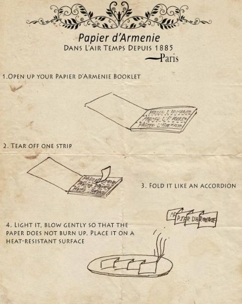 Papier d'Armenie 1 Triple & 2 Francis Kurkdjian Mixes, French deodorizer  Paper