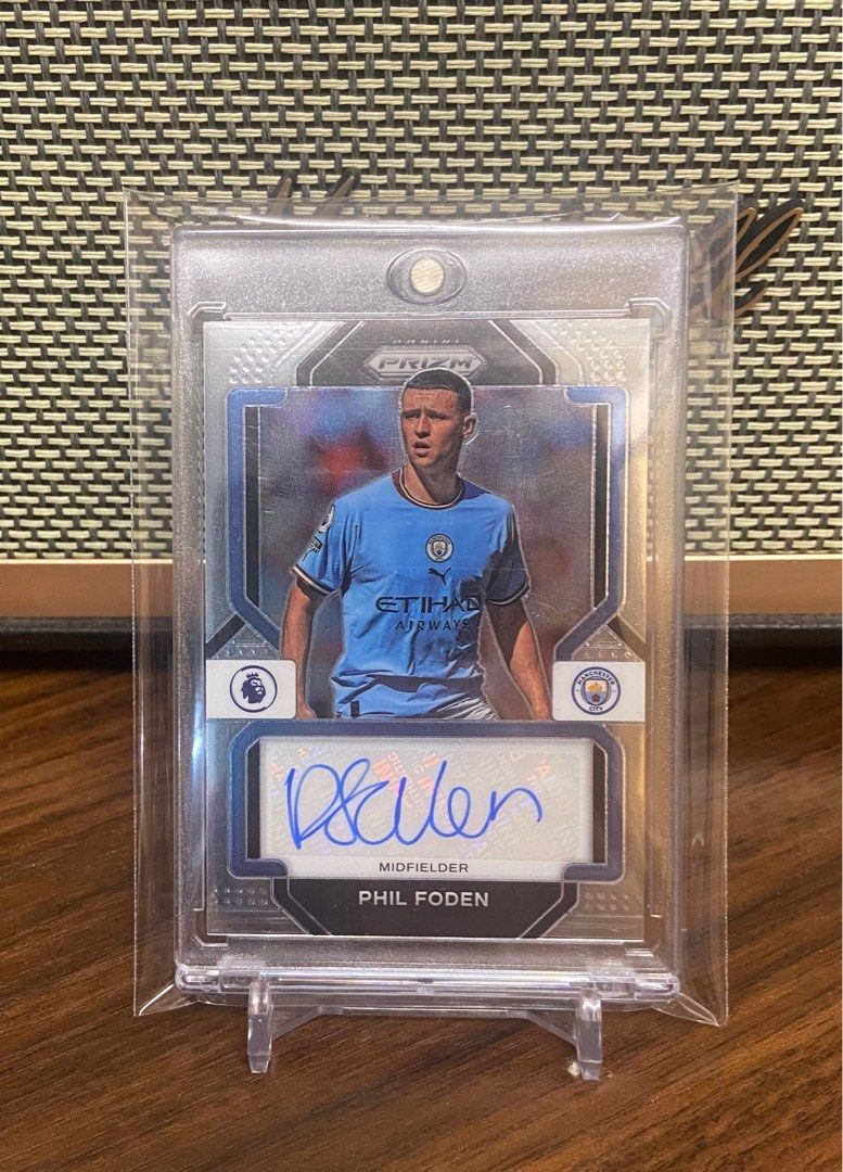 Phil Foden auto 2022-2023 Panini Prizm EPL Signatures Auto, 興趣及 