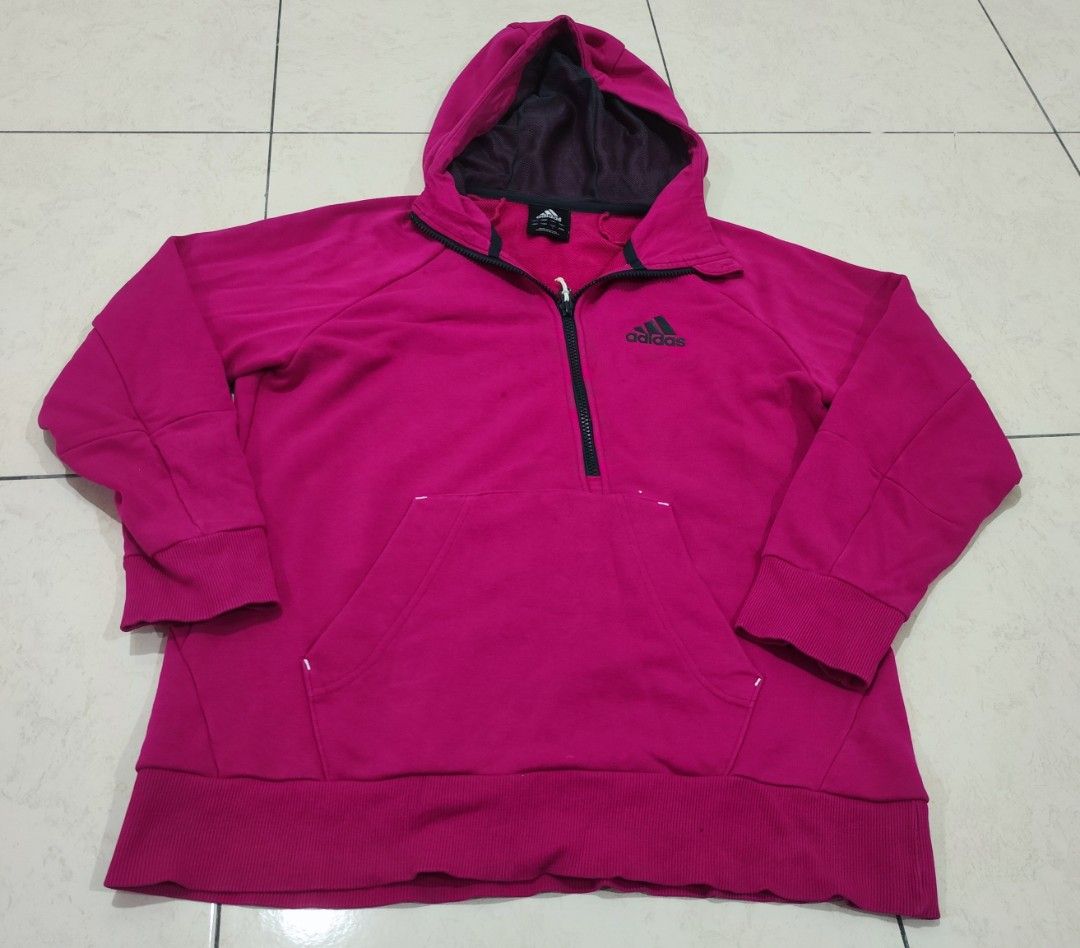 Bright pink deals adidas hoodie