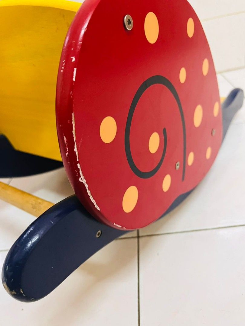Pintoy Wooden Rocking Snail, Babies & Kids, Infant Playtime on Carousell