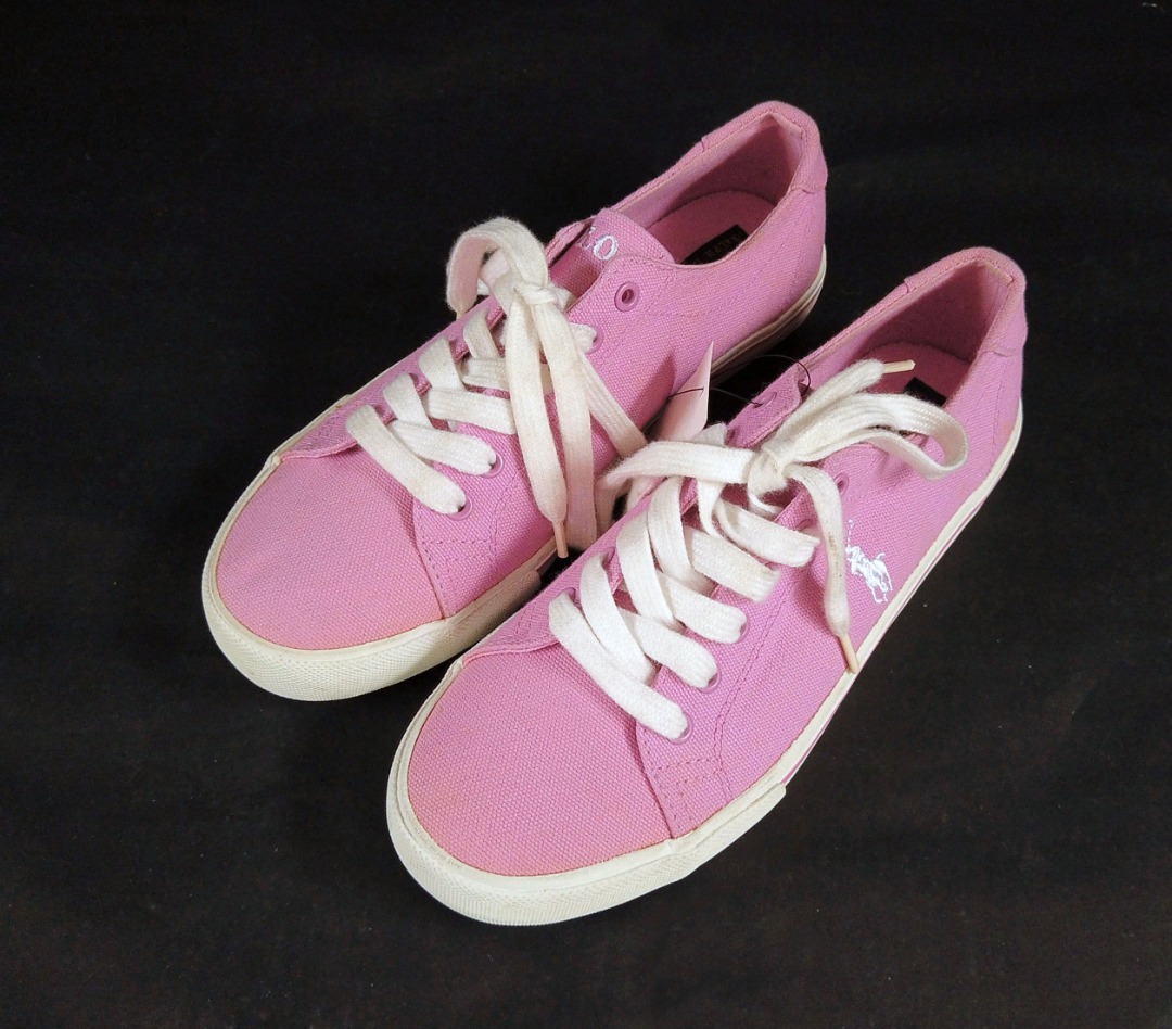POLO RALPH LAURAN PINK SLATTER SIZE 7.5, Women's Fashion, Footwear ...