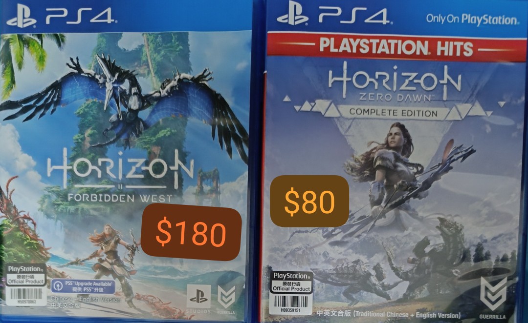 PS4 Game中文地平線西域禁地$180 地平線冰凍荒野$80 $230全走, 電子