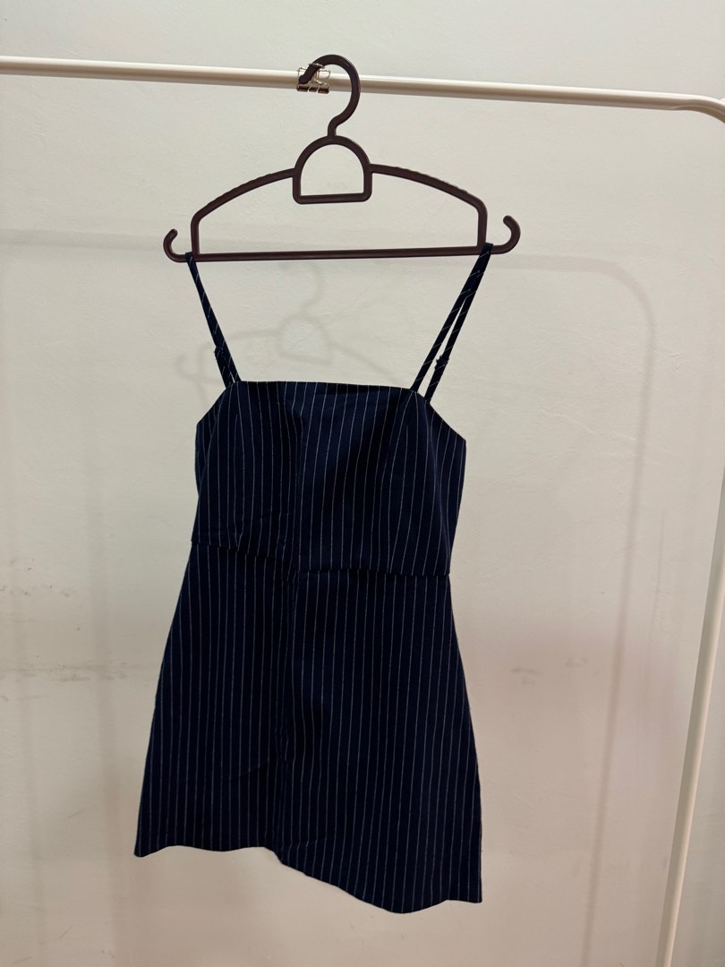 Pull Bear Navy Pinafore Dress Women s Fashion Dresses Sets
