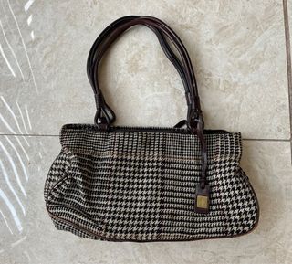 Vintage Ralph Lauren Houndstooth Boston Doctors Bag Speedy Bandoulier 25