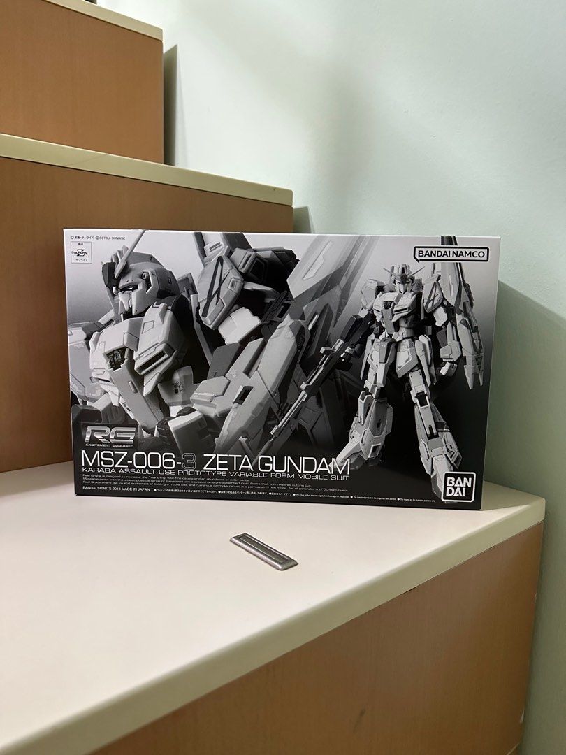 [Ready stock] Bandai RG 1/144 MSZ-006-3 ZETA GUNDAM (Category: Gundam Model Kits) located in Singapore. Submitted by ponchelley (Listing ID 1221971242, Image 1). Description: Premium Bandai Gundam.