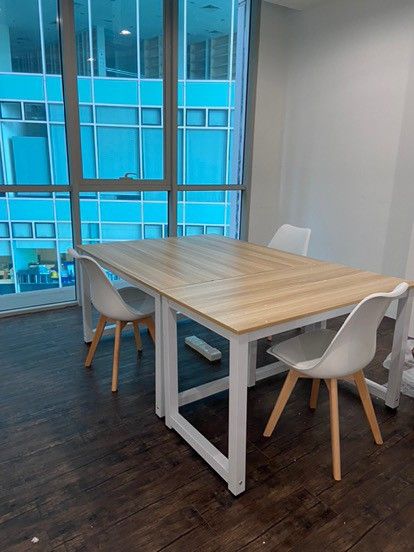 Readystock Office Table, metal leg gaming study working tables desks ...