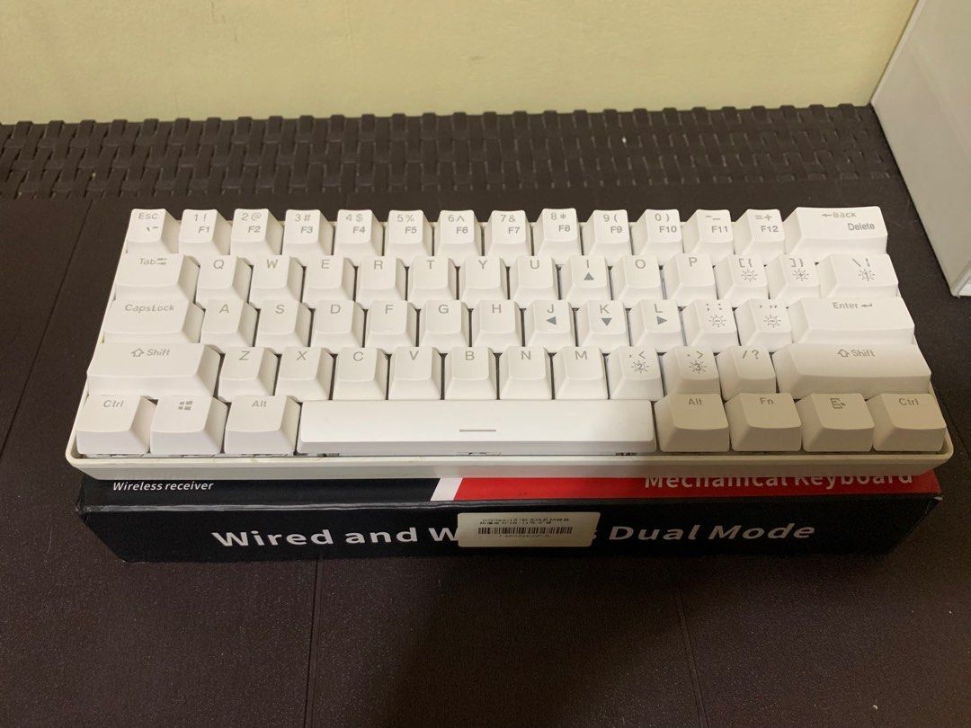 RK61 RGB Hotswap (Category: Computer Keyboard) located in Quezon City. Submitted by weeklydeclutter (Listing ID 1261142318, Image 2). Description: Royal Kludge 61 (White) -RGB -Hot swappable -Modded (EVA Foam, Tape, Clay [spacebar]) -Upgraded to Brown Gateron Switch - No charger MODEL: YK600 Add-on: Red Gateron Switch - 450 Php Take all: 1950 Php NEGOTIABLE.