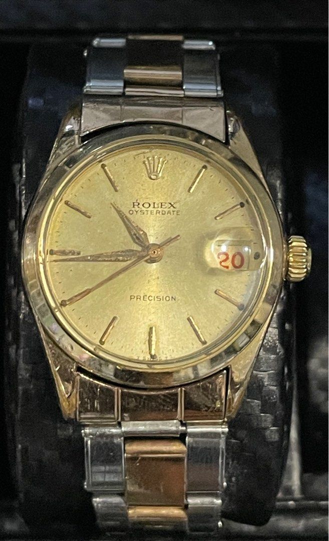 Rolex 6466 Boy Size stainless steel rose gold