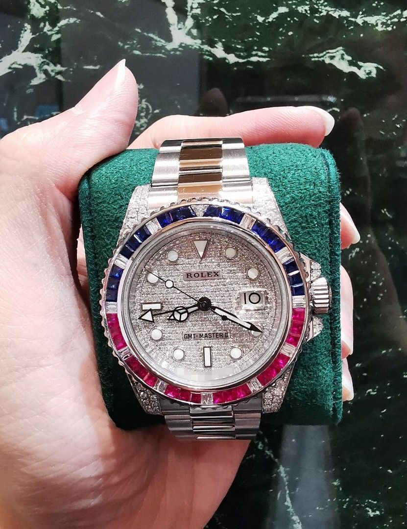 Custom rolex cheap gmt master ii