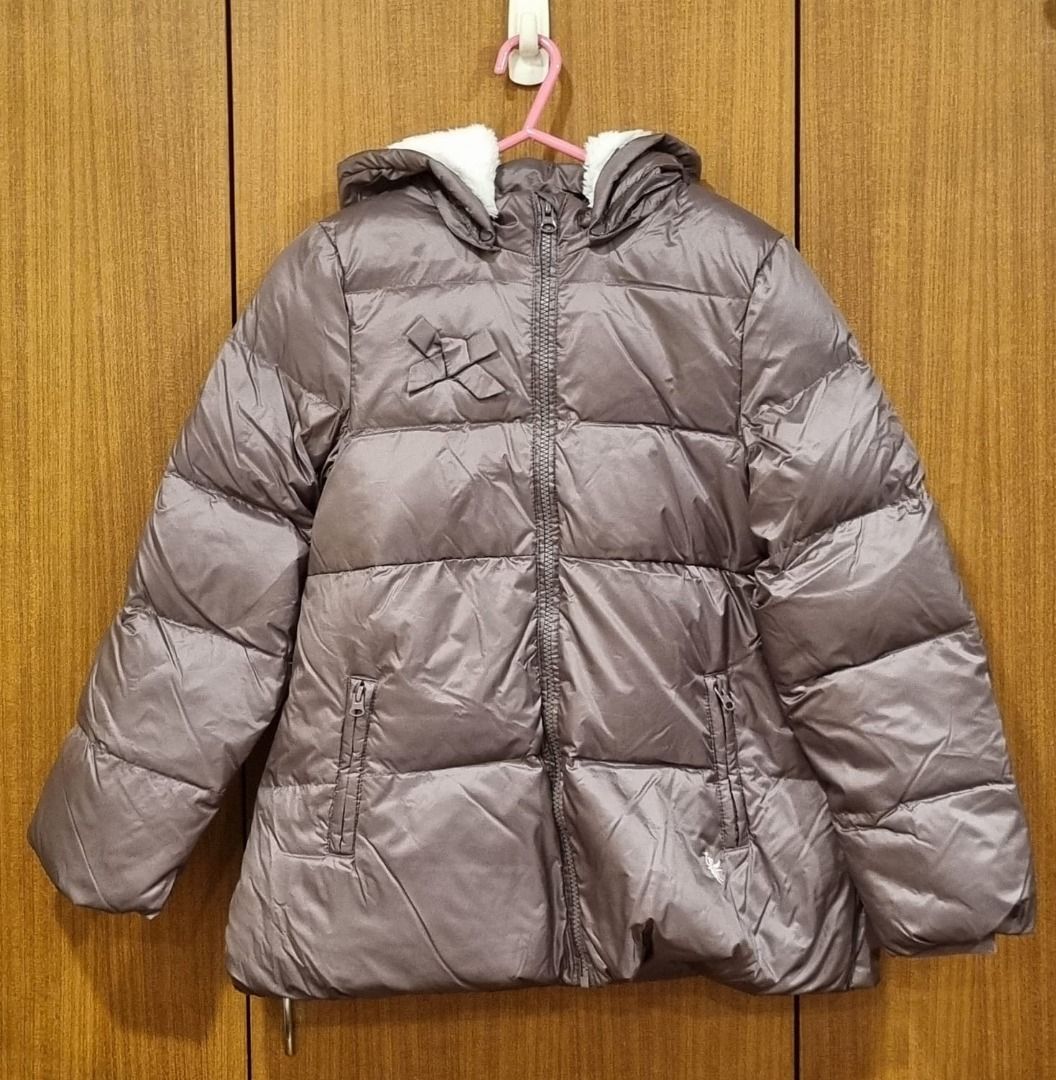 Sergent Major Girls Quilted Brown Jacket with Detachable Hood