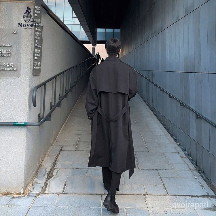 SG High Grade Trench Coat Men s Korean Style Mid Length Double Breasted Long below the Knee Overcoat Thickened Overcoat AG0877