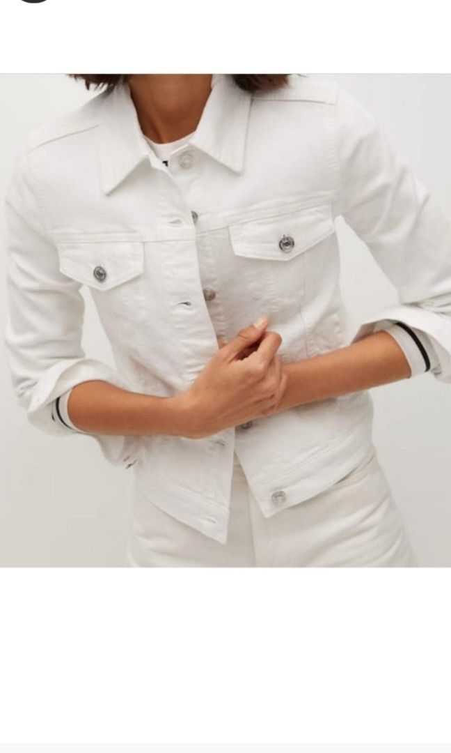 White denim top jacket size 20