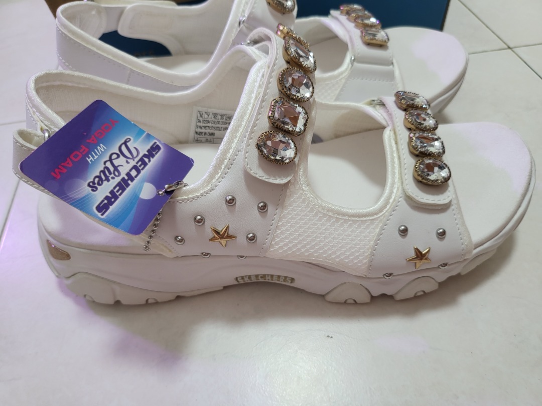 Skechers sales jeweled sandals