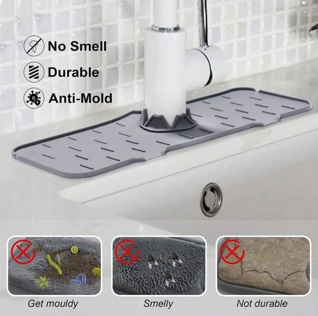 Kitchen Protection Faucet Absorbent Pad Sink Splashproof Soft