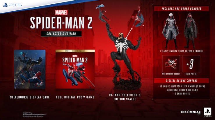 Spider-Man 2 Collectors Edition (Category: PlayStation) located in Makati City. Submitted by ezzzzmoney07 (Listing ID 1261073146, Image 2). Description: Spider-Man 2 Collectors Edition PS5 Brand new Sealed Item on-hand P23000.