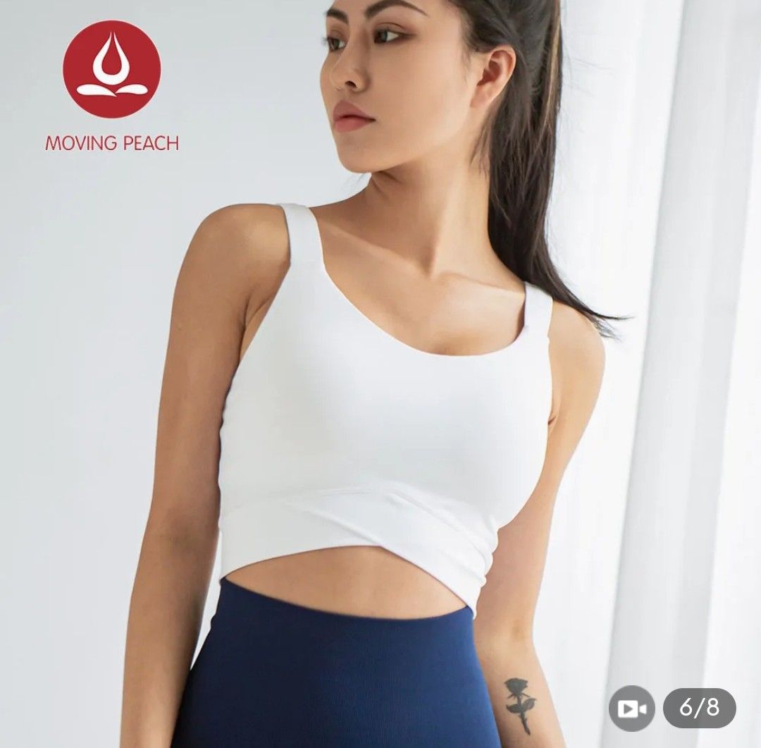 Moving Peach Sport Bra /Dry Fit Workout Push up Tank Top size S, Women's  Fashion, Activewear on Carousell