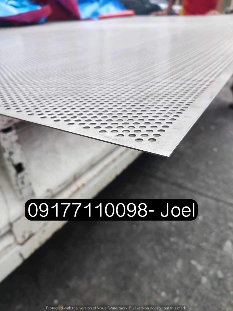 SS Perforated Sheet (Category: Construction & Building Materials) located in Manila. Submitted by joeyroque09 (Listing ID 1261001785, Image 3). Description: SS-304 Perforated Sheet Specs: #18x4.8mm hole (4x8) Price: 7,900/pc .