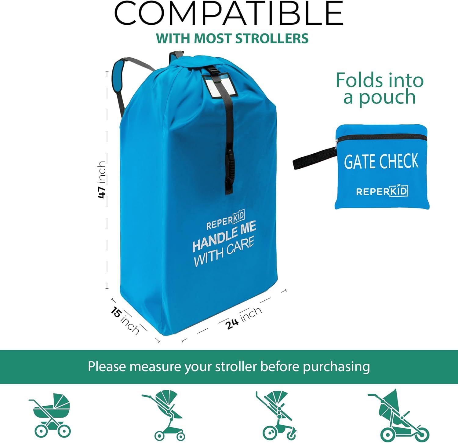 Stroller travel store bag gate check
