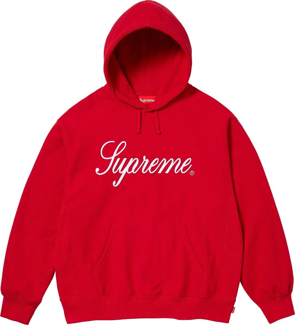 Red supreme hoodie online