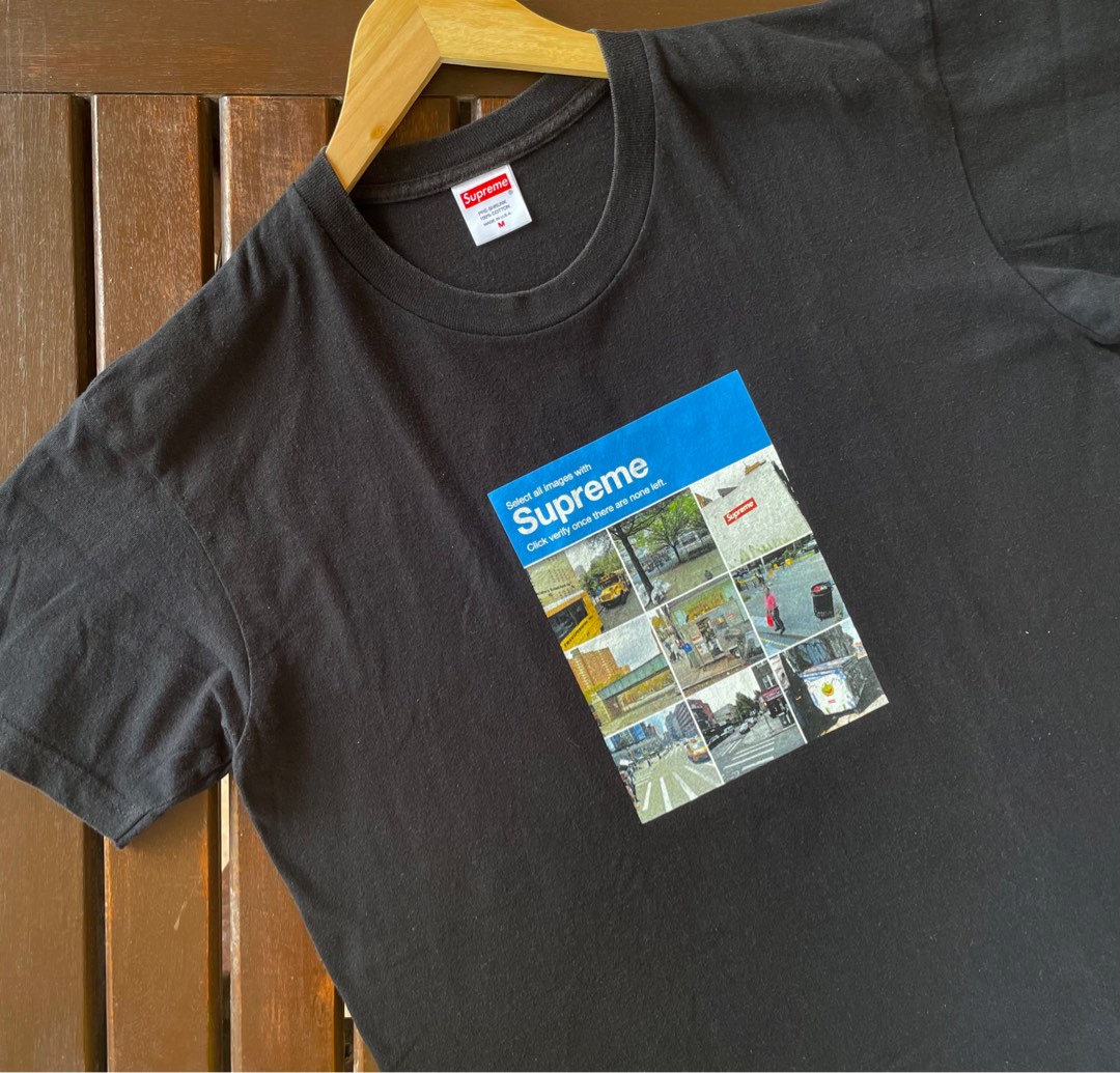 Supreme Verify Tee Black Men s Fashion Tops Sets Tshirts