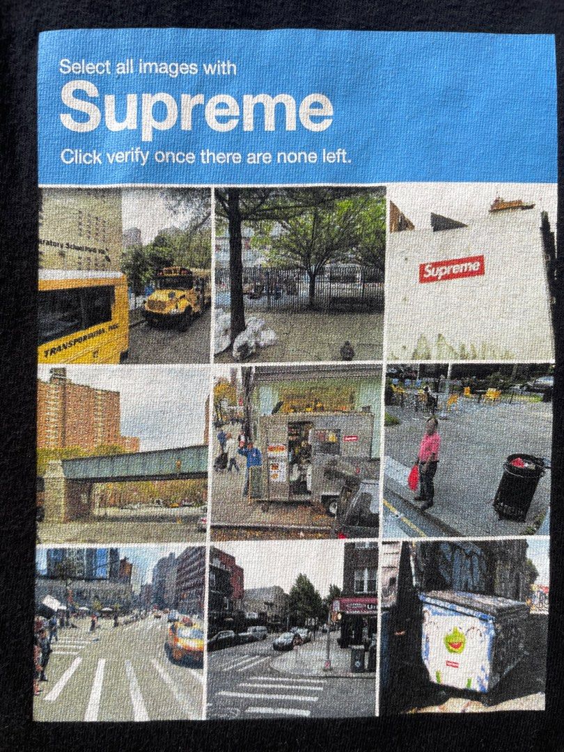 Supreme verify tee best sale black