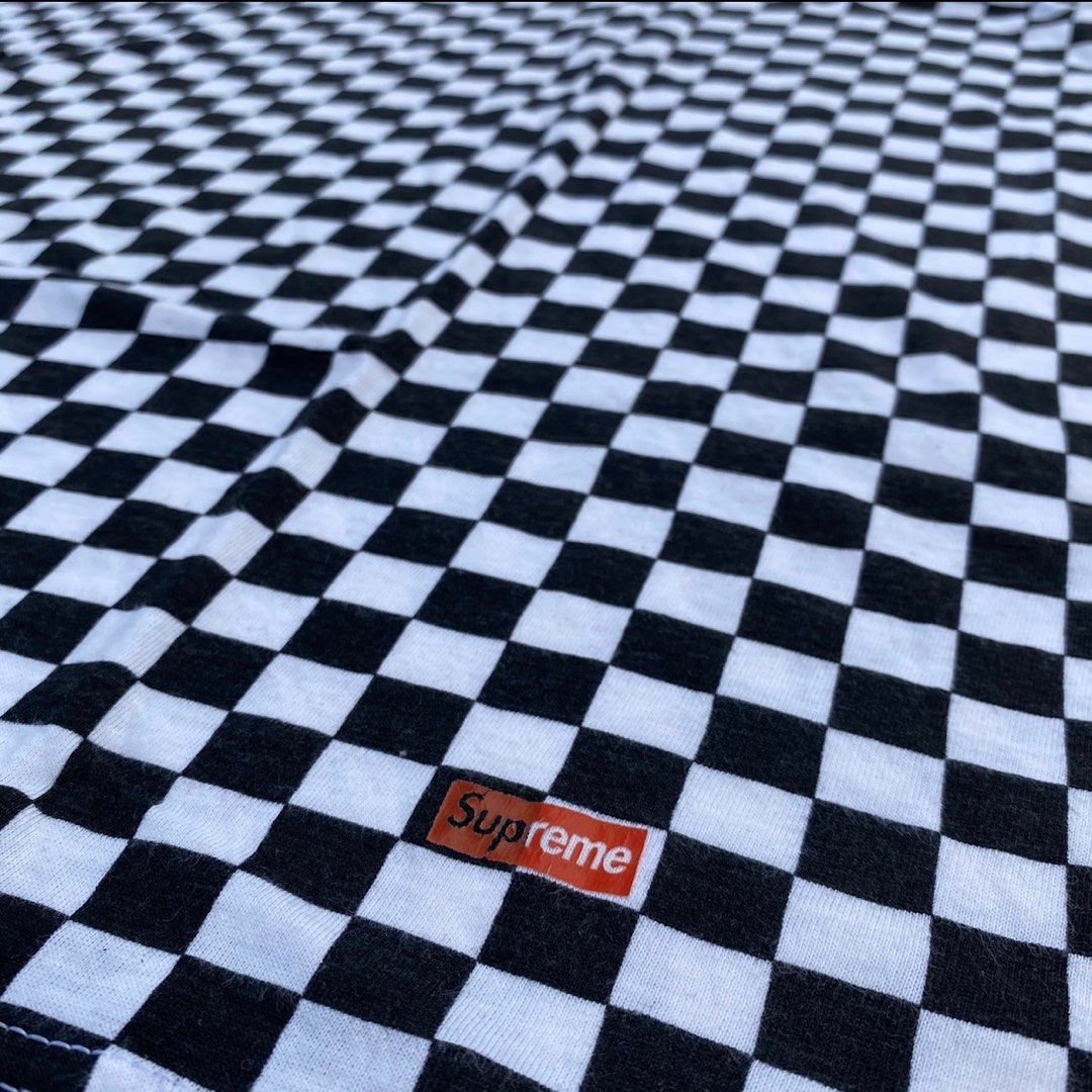 Supreme hanes tee checkered new arrivals