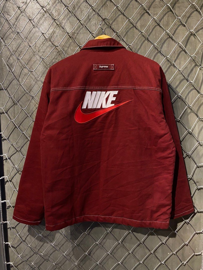 Supreme nike double zip quilted work jacket discount
