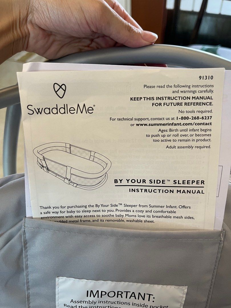 Swaddleme bassinet best sale manual