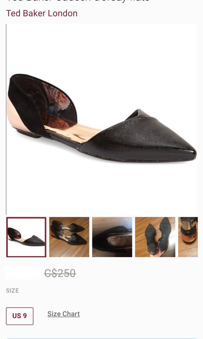 Ted baker cheap size chart shoes