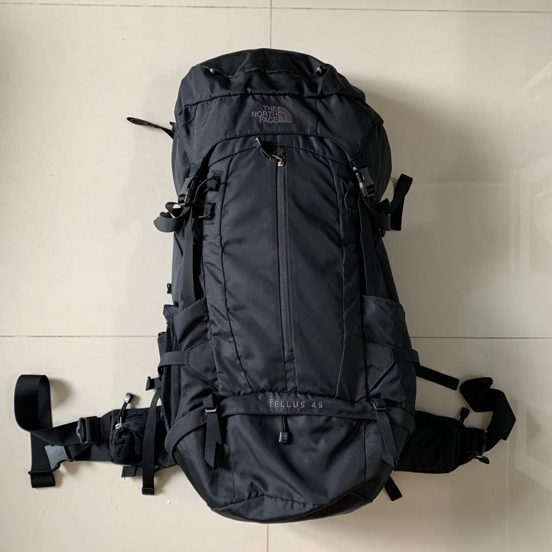 日版The North Face Backpack TELLUS 45 M Black, 男裝, 袋, 背包