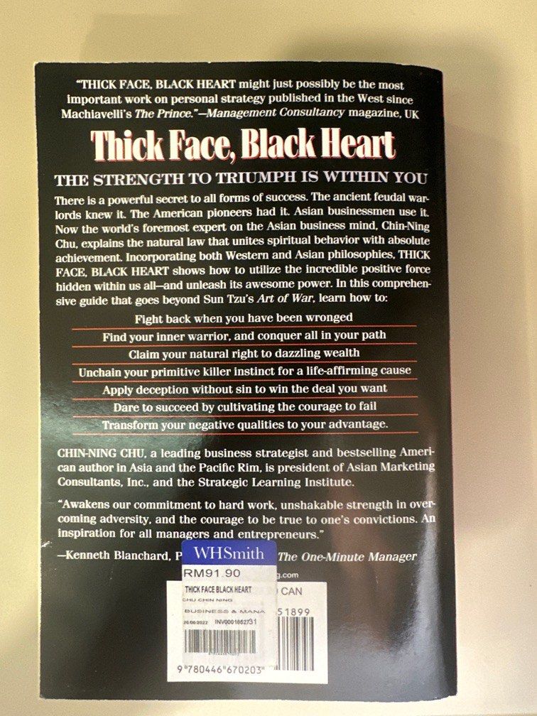 Thick Face Black Heart brand new 9.9 /10 original book, Hobbies & Toys
