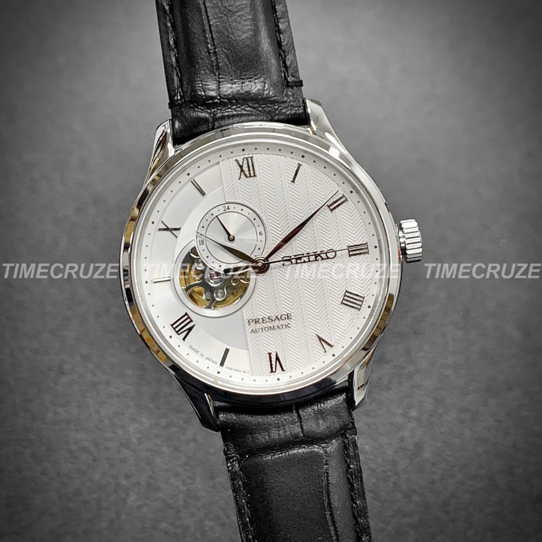 Time Cruze Seiko Presage SSA379J1 Japan Made Zen Garden Open Heart Leather Strap Men Watch SSA379J SSA379 Men s Fashion Watches Accessories Watches on Carousell